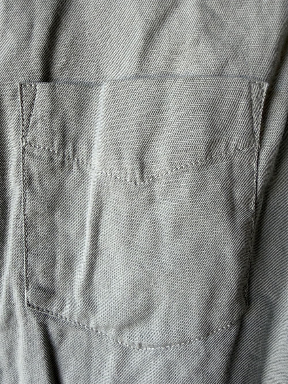 Buck Mason Fog Draped Twill Short Sleeve One Pocket button up - Fog Green Men M - Picture 9 of 12